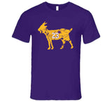 Distressed Goat 23 Los Angeles Basketball Lebron Crown T Shirt