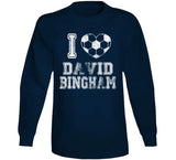 David Bingham I Heart Los Angeles Soccer T Shirt