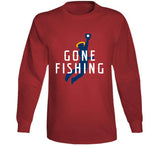 Mike Trout Gone Fishing Los Angeles California Baseball Fan T Shirt