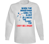 Cody Bellinger Boogeyman Checks Closet Los Angeles Baseball Fan T Shirt