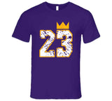 Distressed LeBron Goat Crown 23 King Los Angeles Basketball Fan v2 T Shirt