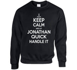 Jonathan Quick Keep Calm Handle It Los Angeles Hockey T Shirt