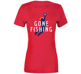 Mike Trout Gone Fishing Los Angeles California Baseball Fan T Shirt