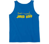 Jared Goff Hollywood Sign La Football Team Fan T Shirt