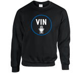 Vin Scully Tribute Patch LA The Voice Los Angeles Baseball  T Shirt