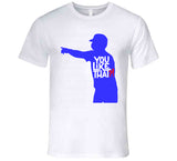 Joc Pederson Los Angeles You Like That Blue Silhouette Los Angeles Baseball Fan T Shirt