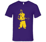 Alex Caruso Bald Mamba Air Guitar LA Basketball Fan Purple T Shirt