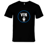 Vin Scully Tribute Patch LA The Voice Los Angeles Baseball  T Shirt