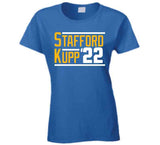 Matthew Stafford Cooper Kupp 22 Los Angeles Football Fan T Shirt