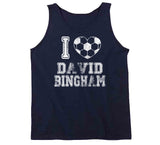 David Bingham I Heart Los Angeles Soccer T Shirt