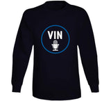 Vin Scully Tribute Patch LA The Voice Los Angeles Baseball  T Shirt