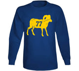 Andrew Whitworth 77 Bighorn Distressed La Football Fan T Shirt